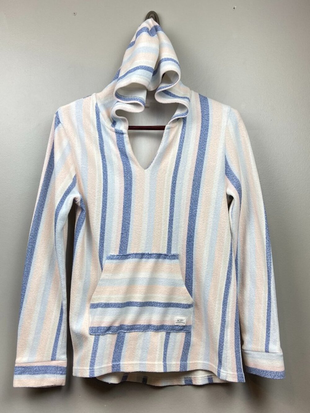 Roxy Girl Baja Surf Poncho Hooded With Pocket Sz XL 18/20 Beach Summer Cover Up